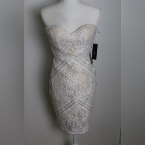 NWT Lulu's White Strapless Dress